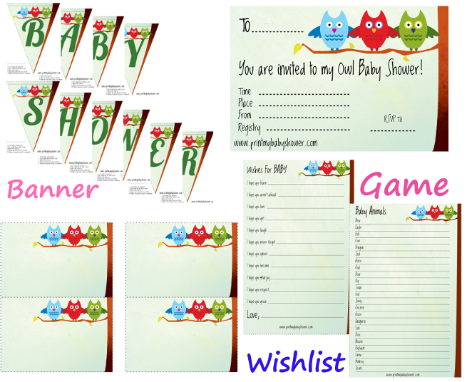 cute owl printable theme