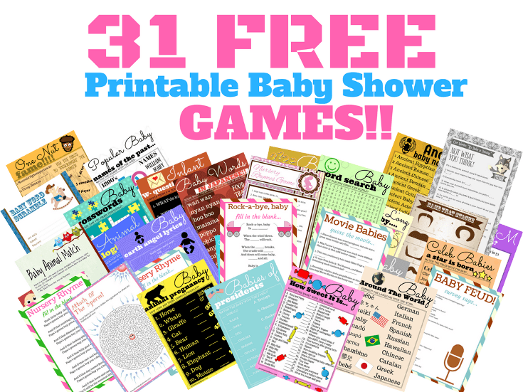 free printable baby shower games