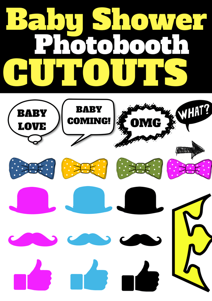 baby shower props boy printable